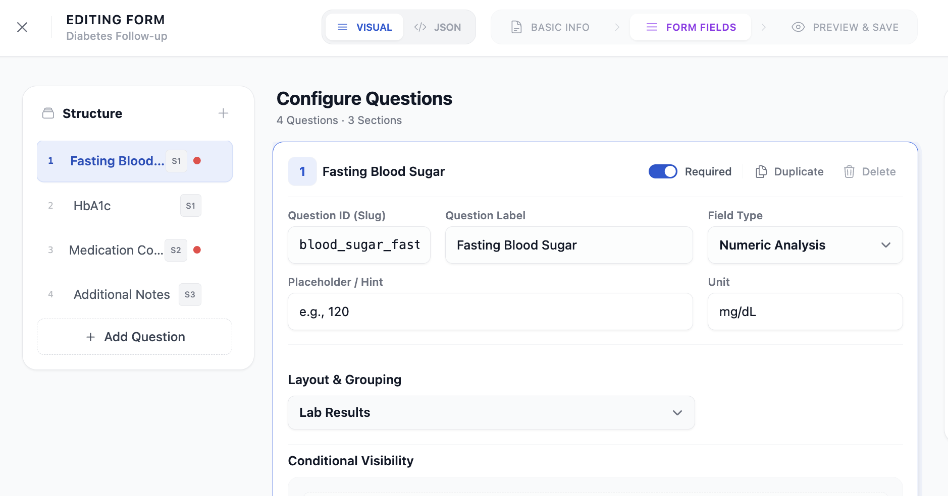 AI Form Builder Interface
