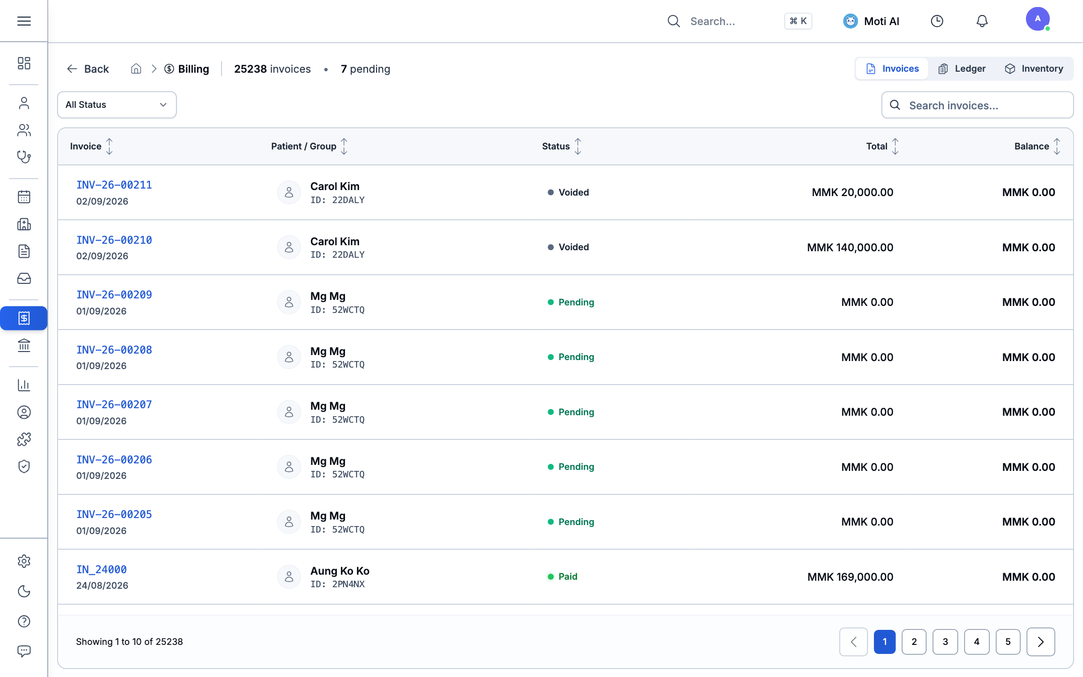 Billing & Invoices Directory