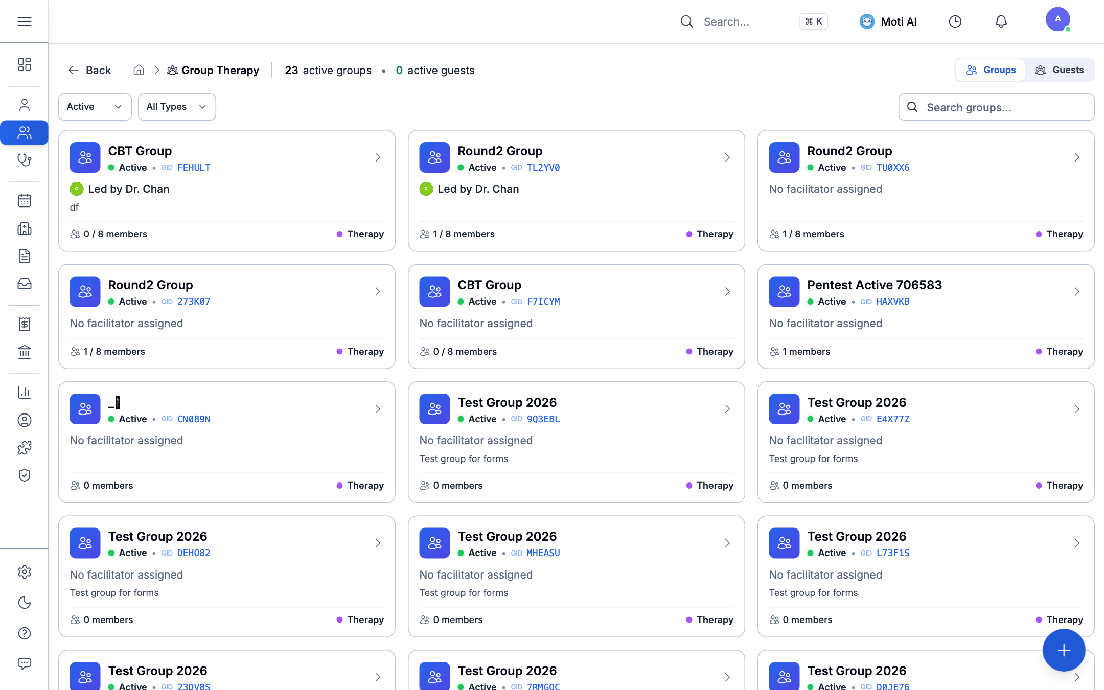 Group Therapy Cohort Directory